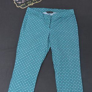 Denver Hayes Seafoam Galaxy Check Capri Pants – Stretch Fit (Size 8)